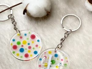 Porte-clés « Bulle de couleur » personnalisé. les caprices d'andromède