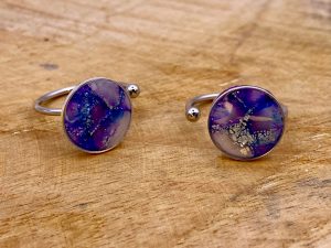 Bague collection GEMMES bleu, violet et argenté