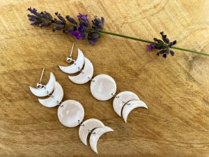 Boucles d'oreilles MOON blanc