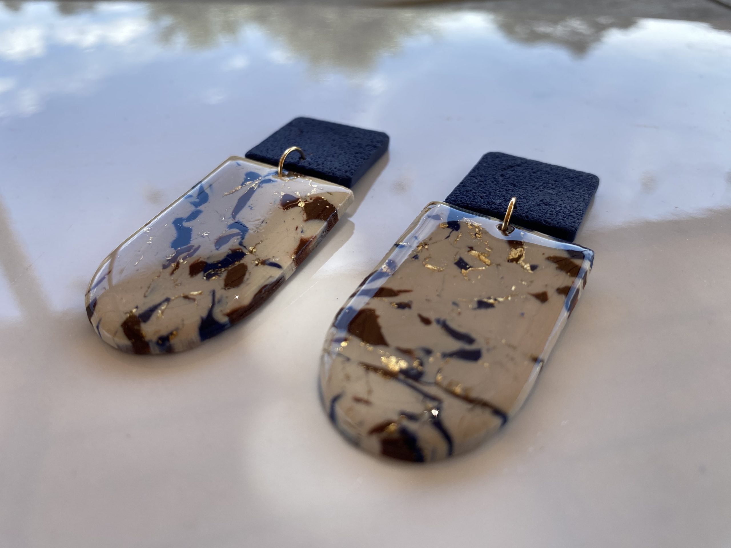 Boucles d'oreilles PALLAS - modèle géométrique – Image 2