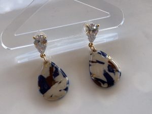 Boucles d'oreilles PALLAS - modèle goutte fermoir zircon