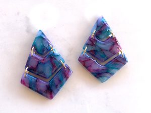 Boucles d'oreilles HEMERA - modèle flèche - fermoir clou. (Copie)