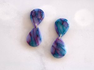 Boucles d'oreilles HEMERA - modèle double goutte - fermoir clou. (Copie)