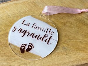 Décoration de Noël à suspendre | Annonce de Grossesse | Personnalisable